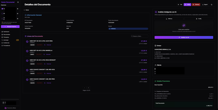 Analítica documental para empresas y asesorías
